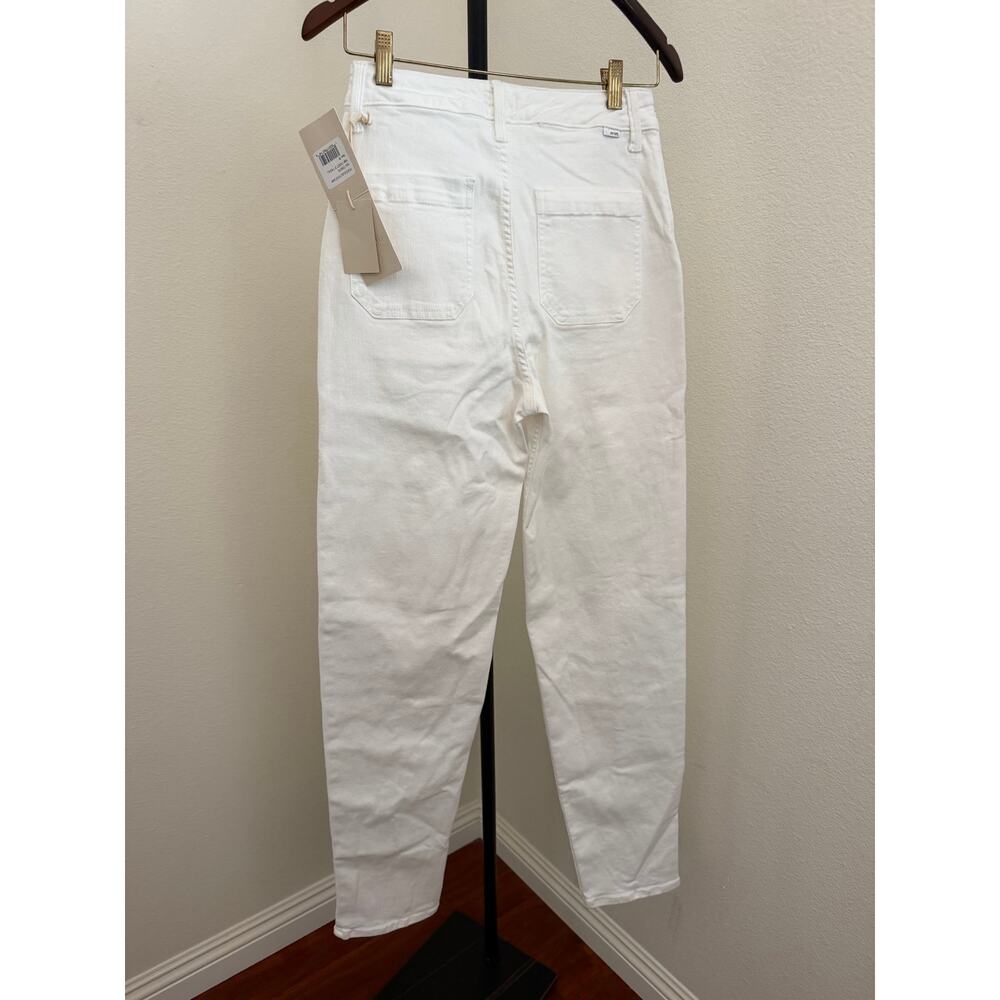 Mother denim private double flap pocket skimp white jeans sz 25 $238 - Picture 5 of 7